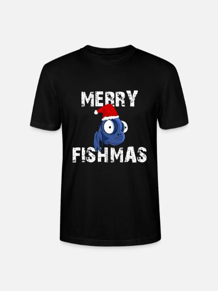Merry Fishmas - Merry Christmas - - T-shirt bio CRAFTER Stanley Stella Unisexe - noir