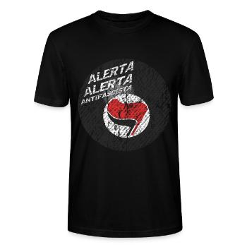 billard antifa - T-shirt bio CRAFTER Stanley Stella Unisexe - noir - Devant - Alina (178cm) & Michal (187cm)