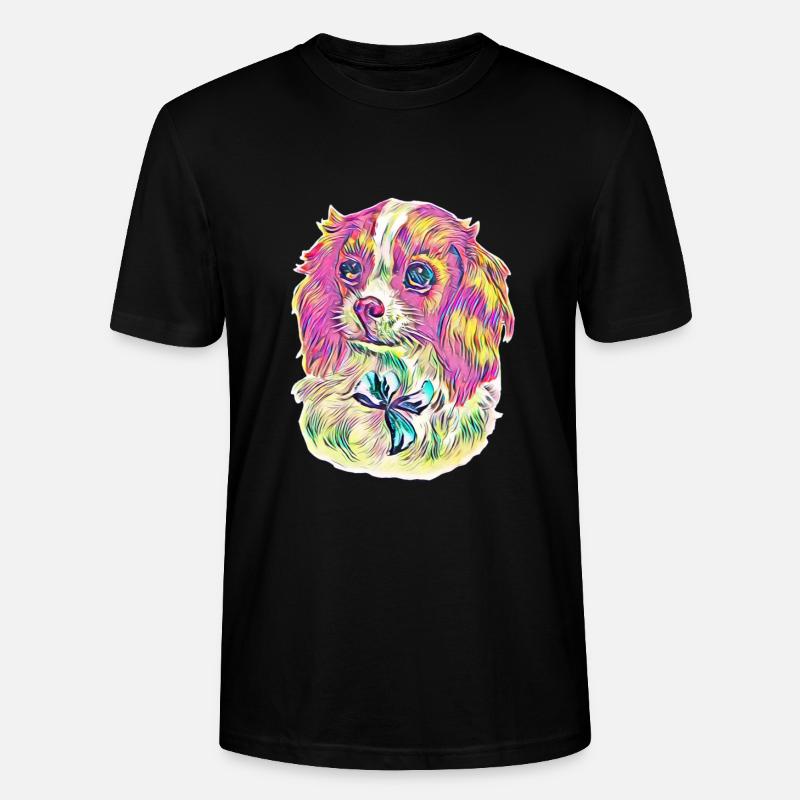 Cavalier King Charles Spaniel - Stanley/Stella CRAFTER Unisex Organic T-Shirt - black