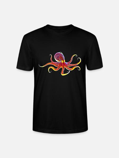 Octopus - Stanley/Stella Unisex Bio-T-Shirt CRAFTER - Schwarz