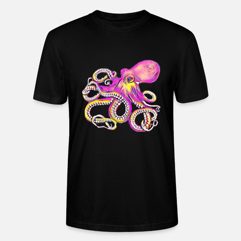 Octopus - Stanley/Stella Unisex Bio-T-Shirt CRAFTER - Schwarz