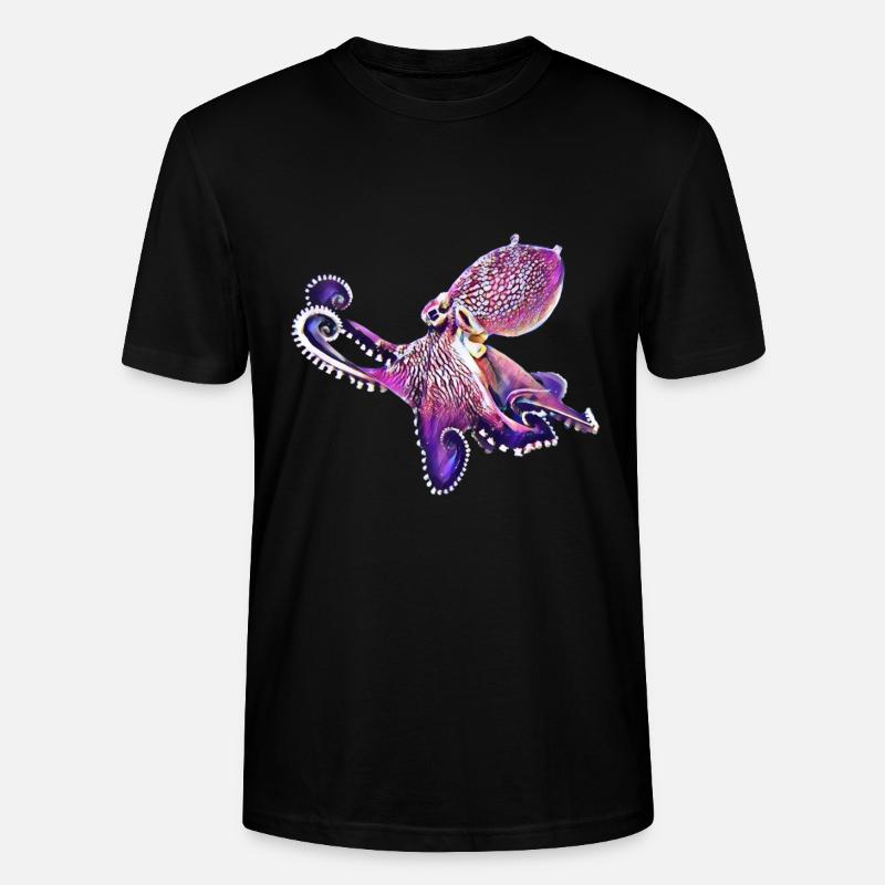 Octopus - Stanley/Stella Unisex Bio-T-Shirt CRAFTER - Schwarz