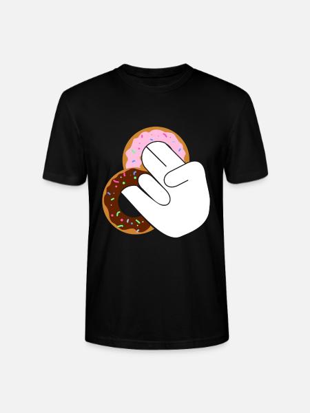 Donuts? - Stanley/Stella CRAFTER Unisex Organic T-Shirt - black