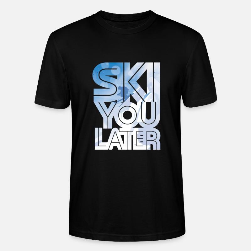 Vous skier plus tard - T-shirt bio CRAFTER Stanley Stella Unisexe - noir