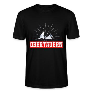 Obertauern Skifahren - Stanley/Stella Unisex Bio-T-Shirt CRAFTER - Schwarz - Vorne - Alina (178cm) & Michal (187cm)