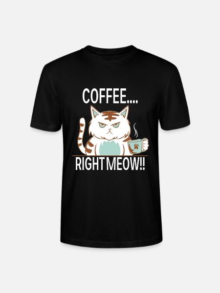 Coffee Right Meow! - Stanley/Stella Unisex Bio-T-Shirt CRAFTER - Schwarz
