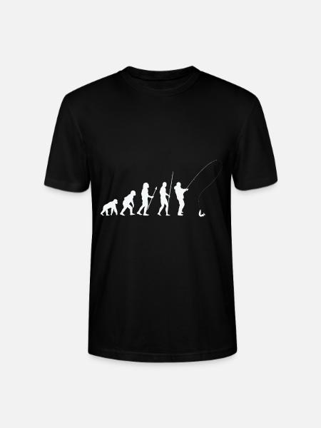 Angler fisherman fishing evolution - Stanley/Stella CRAFTER Unisex Organic T-Shirt - black
