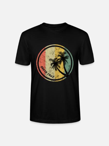 Santa Cruz retro - Stanley/Stella CRAFTER Unisex Organic T-Shirt - black