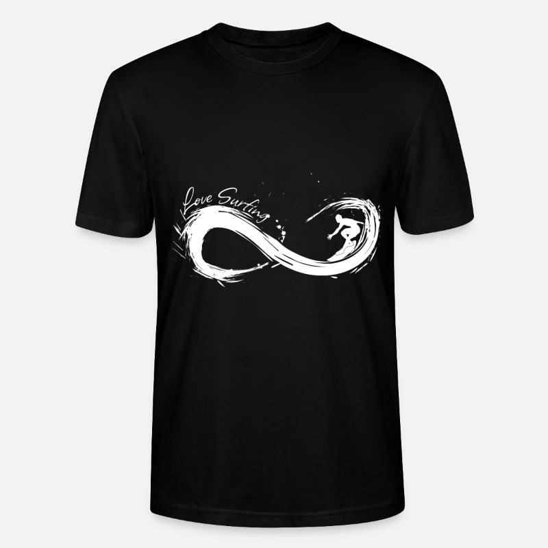 Love Surfing Forever - T-shirt bio CRAFTER Stanley Stella Unisexe - noir