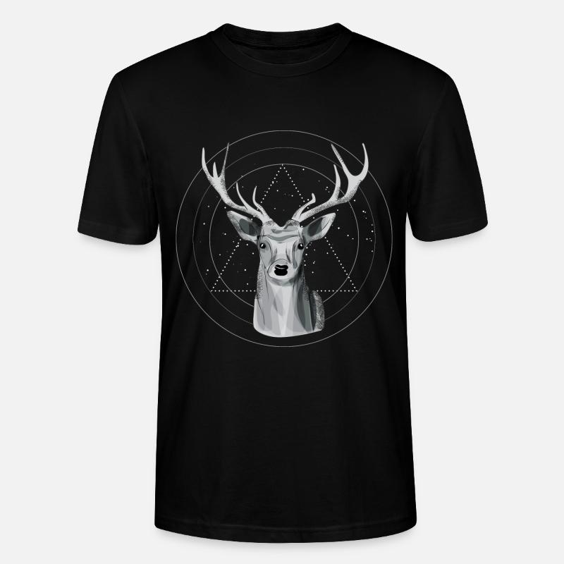Himmlische Hirsche - Stanley/Stella Unisex Bio-T-Shirt CRAFTER - Schwarz