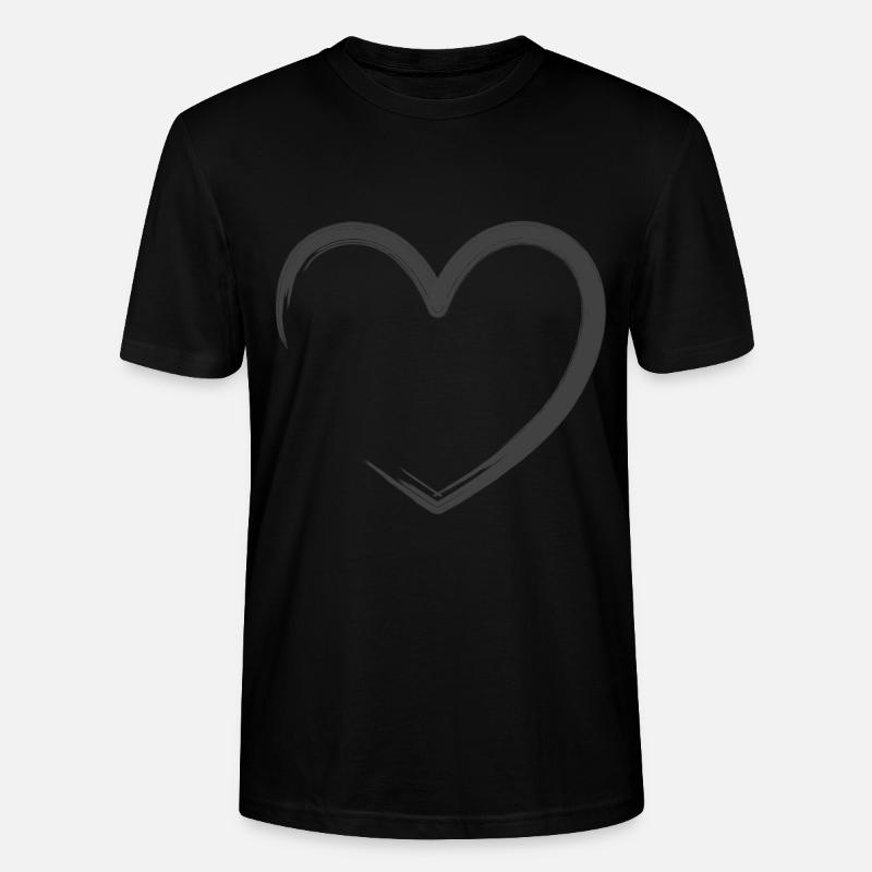 cœur - T-shirt bio CRAFTER Stanley Stella Unisexe - noir