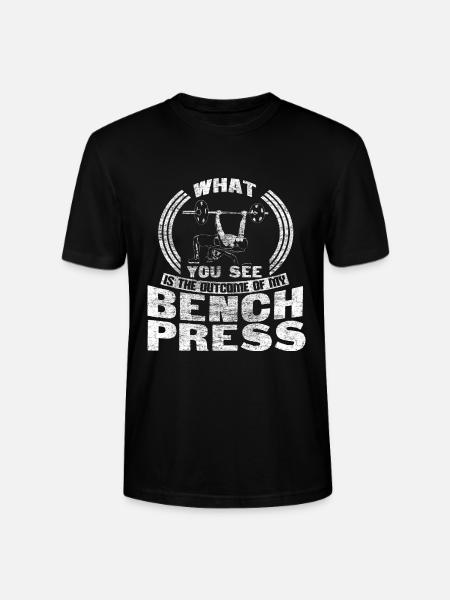 Bench press fitness - Stanley/Stella CRAFTER Unisex Organic T-Shirt - black