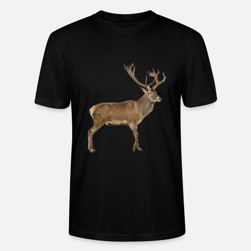 Cerf élaphe - T-shirt bio CRAFTER Stanley Stella Unisexe - noir