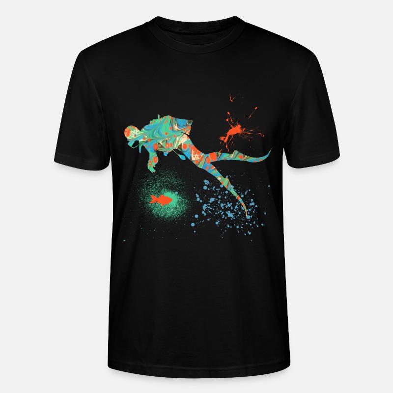 plongée e 4 - T-shirt bio CRAFTER Stanley Stella Unisexe - noir