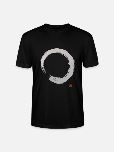 Calligraphy Enso Circle | Zen Buddhism - Stanley/Stella CRAFTER Unisex Organic T-Shirt - black