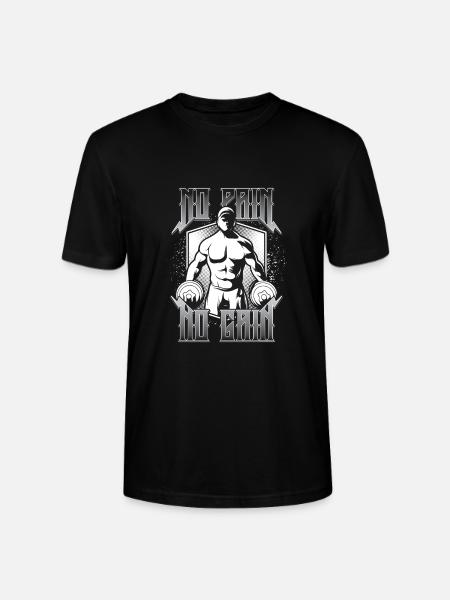 Gym No Pain No Gain - Stanley/Stella CRAFTER Unisex Organic T-Shirt - black