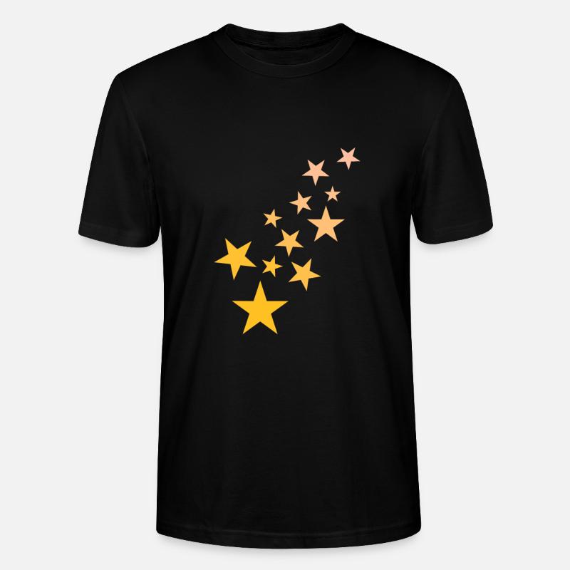 Stern Sternchen Muster Sternenhimmel - Stanley/Stella Unisex Bio-T-Shirt CRAFTER - Schwarz