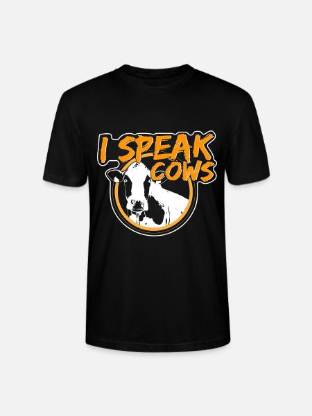 Cow Cows Mountains - Stanley/Stella CRAFTER Unisex Organic T-Shirt - black