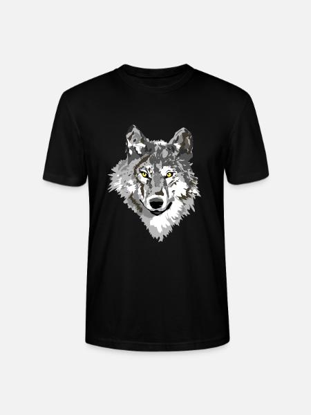 Wolf dark - Stanley/Stella CRAFTER Unisex Organic T-Shirt - black