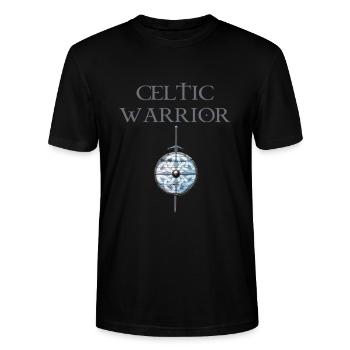 Celtic warrior - Stanley/Stella CRAFTER Unisex Organic T-Shirt - black - Front - Alina (178cm) & Michal (187cm)