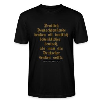 Deutsche Denker - Stanley/Stella Unisex Bio-T-Shirt CRAFTER - Schwarz - Vorne - Alina (178cm) & Michal (187cm)