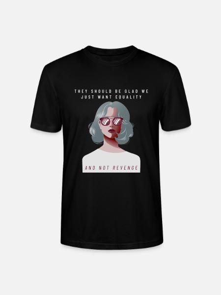 Equality not Revenge - Feminism Design - Stanley/Stella CRAFTER Unisex Organic T-Shirt - black