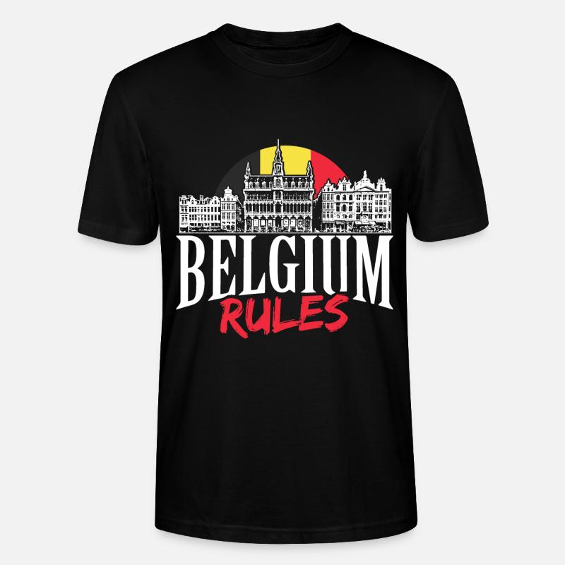 Belgium pride gift idea - Stanley/Stella CRAFTER Unisex Organic T-Shirt - black