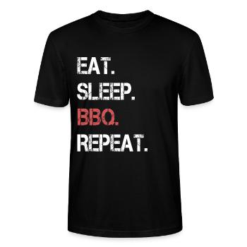 BBQ Grillgriller Griller - Stanley/Stella CRAFTER Unisex Organic T-Shirt - black - Front - Alina (178cm) & Michal (187cm)