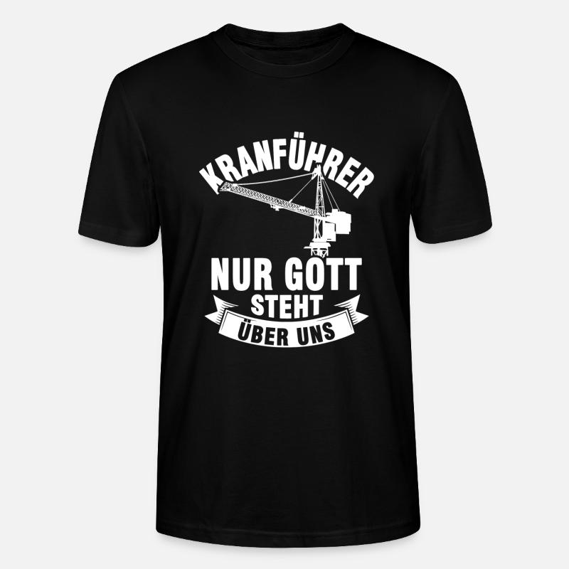Kran Kranführer Baustelle - Stanley/Stella Unisex Bio-T-Shirt CRAFTER - Schwarz