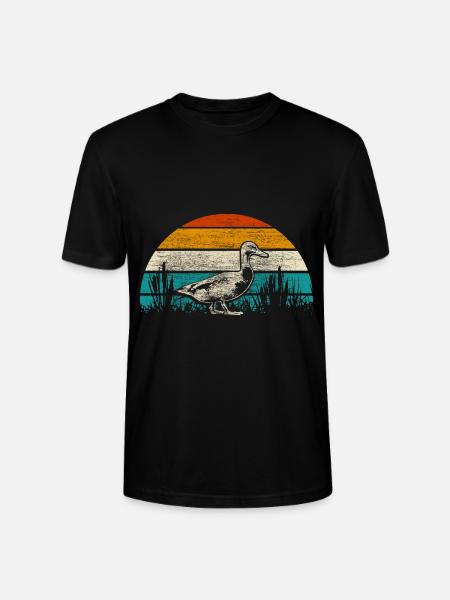 Duck Feeding Animals Gift - Stanley/Stella CRAFTER Unisex Organic T-Shirt - black