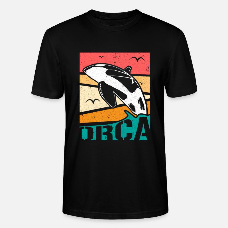 Orca Delfin Geschenkidee - Stanley/Stella Unisex Bio-T-Shirt CRAFTER - Schwarz