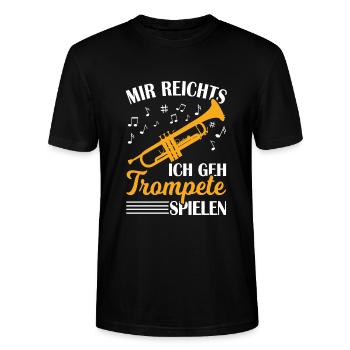 Trompete Trompeter Blasmusik - Stanley/Stella Unisex Bio-T-Shirt CRAFTER - Schwarz - Vorne - Alina (178cm) & Michal (187cm)