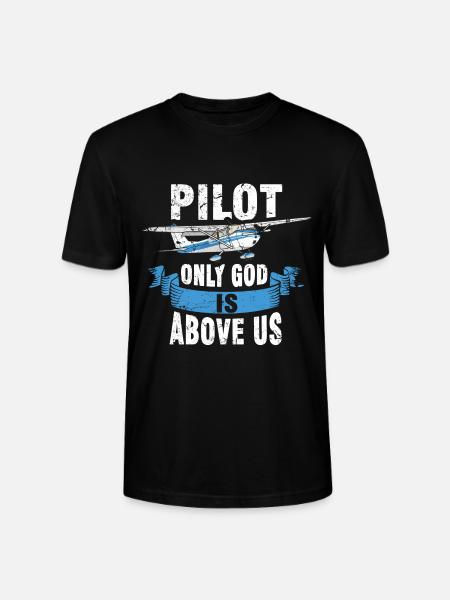 Propeller Flugzeug Pilot Flieger - Stanley/Stella Unisex Bio-T-Shirt CRAFTER - Schwarz
