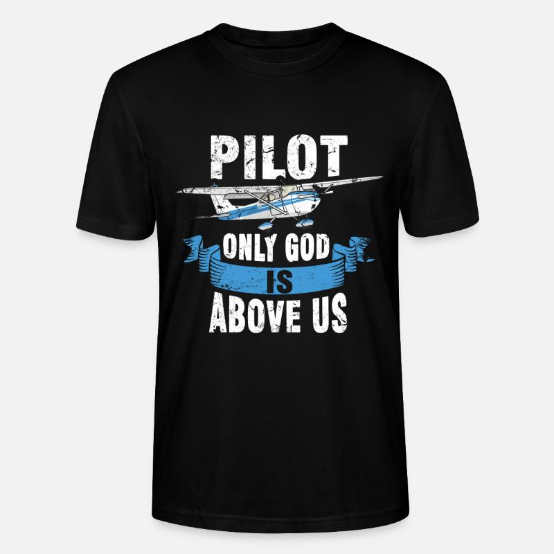 Propeller Aircraft Pilot Pilot - Stanley/Stella CRAFTER Unisex Organic T-Shirt - black