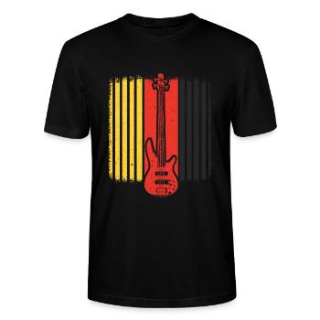 Bassgitarre - Stanley/Stella Unisex Bio-T-Shirt CRAFTER - Schwarz - Vorne - Alina (178cm) & Michal (187cm)