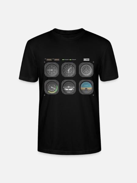 Pilot Cockpit Airplane Flying - Stanley/Stella CRAFTER Unisex Organic T-Shirt - black