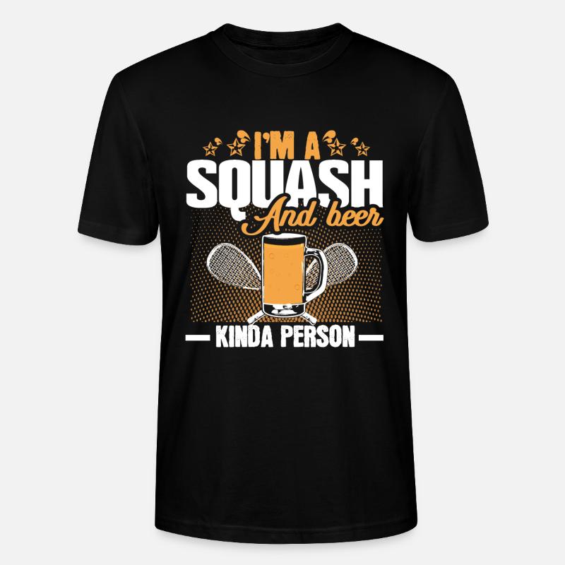 Squash tournoi de squash - T-shirt bio CRAFTER Stanley Stella Unisexe - noir
