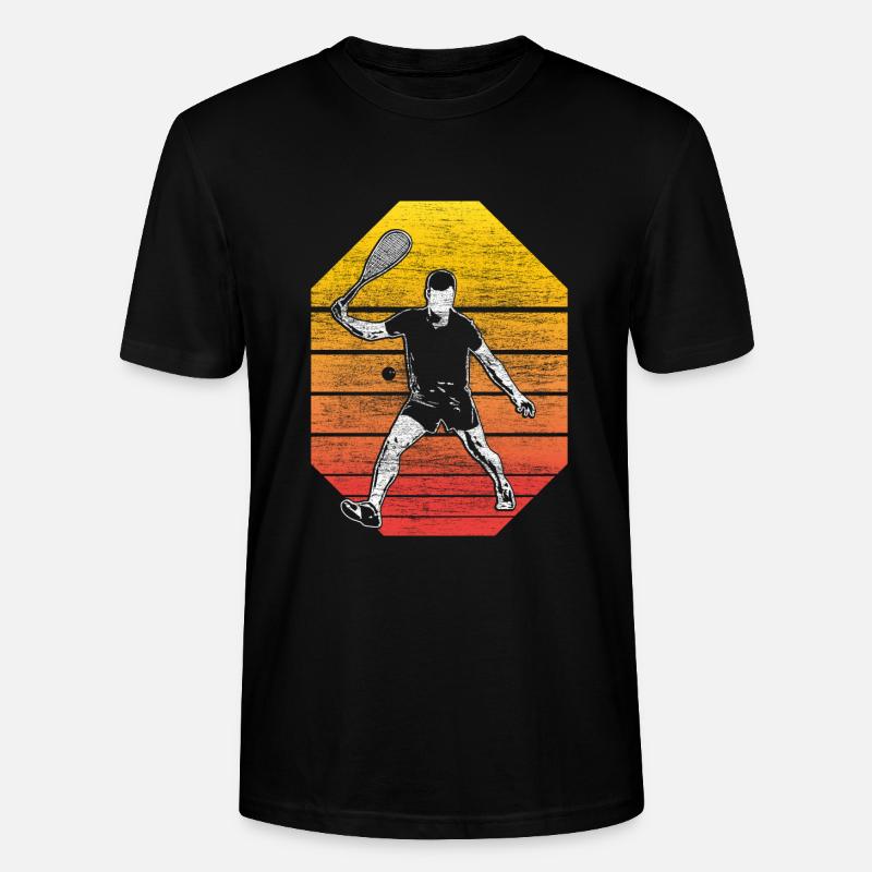 Squash Squash Player Game - Stanley/Stella CRAFTER Unisex Organic T-Shirt - black