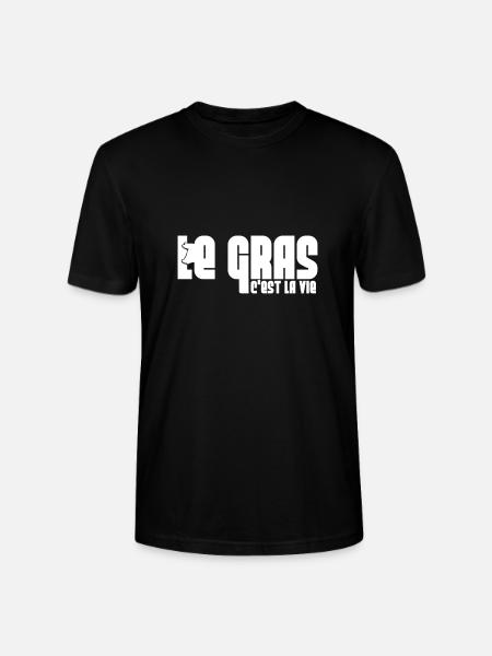 Le gras c'est la vie - T-shirt bio CRAFTER Stanley Stella Unisexe - noir