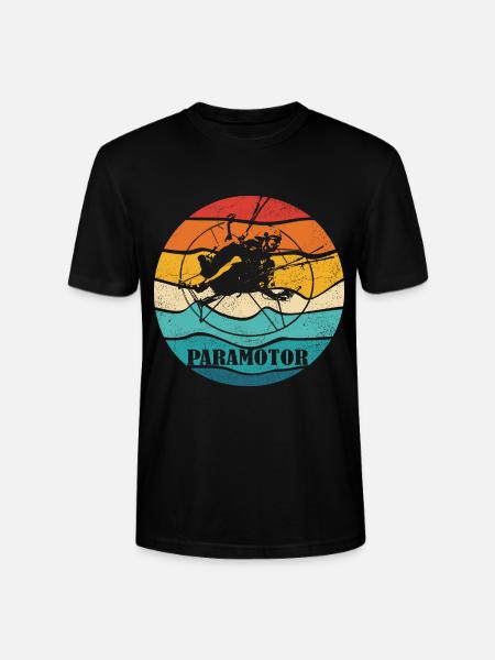 Paraglier rétro paramoteur couleur - T-shirt bio CRAFTER Stanley Stella Unisexe - noir
