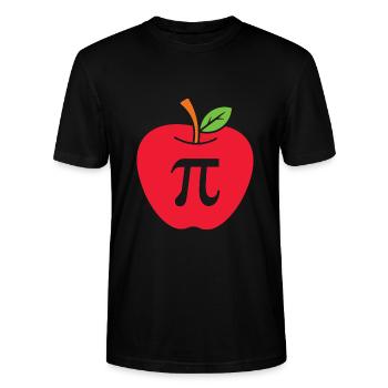 Math Zitat Apple Pi Day Math Lover Lehrer - Stanley/Stella Unisex Bio-T-Shirt CRAFTER - Schwarz - Vorne - Alina (178cm) & Michal (187cm)