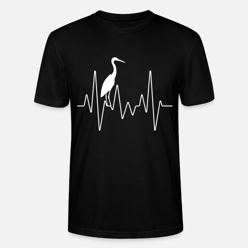 Elektrokardiogramm Herzfrequenz-Storch - Stanley/Stella Unisex Bio-T-Shirt CRAFTER - Schwarz