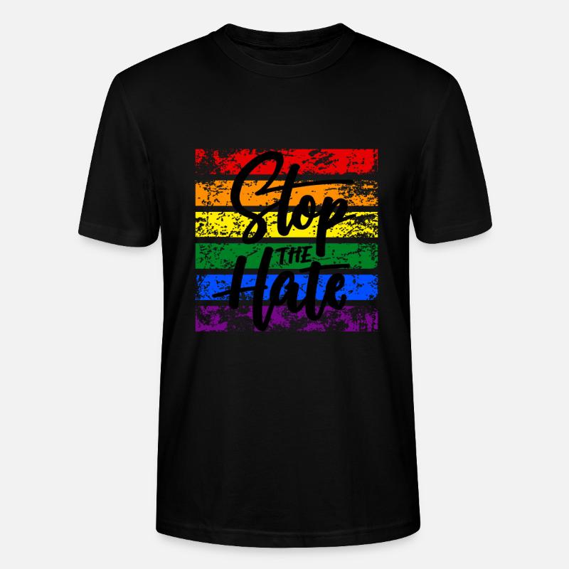 LGBTQ Stop the Hate - Stanley/Stella Unisex Bio-T-Shirt CRAFTER - Schwarz