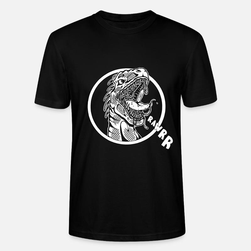 Dinosaurier T-Rex Rawr - Stanley/Stella Unisex Bio-T-Shirt CRAFTER - Schwarz