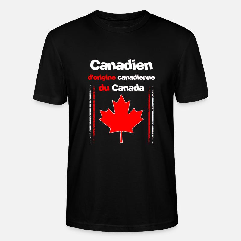 Cadeau pour Canadien du Canada - T-shirt bio CRAFTER Stanley Stella Unisexe - noir