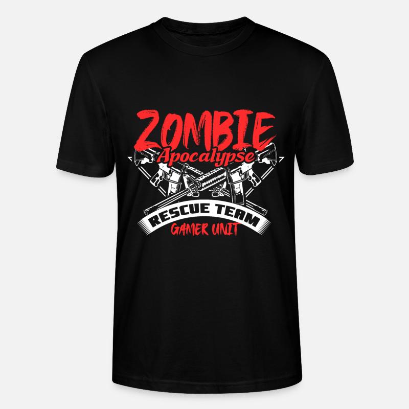 Zombie Apokalypse Zombies Geschenk - Stanley/Stella Unisex Bio-T-Shirt CRAFTER - Schwarz