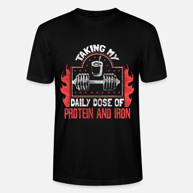 Pompes de musculation Haltères - T-shirt bio CRAFTER Stanley Stella Unisexe - noir