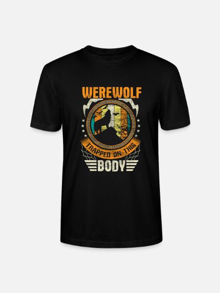Halloween Werewolf Gift - Stanley/Stella CRAFTER Unisex Organic T-Shirt - black