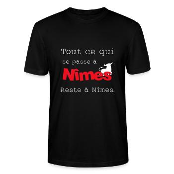 Féria de Nîmes - T-shirt bio CRAFTER Stanley Stella Unisexe - noir - Devant - Alina (178cm) & Michal (187cm)