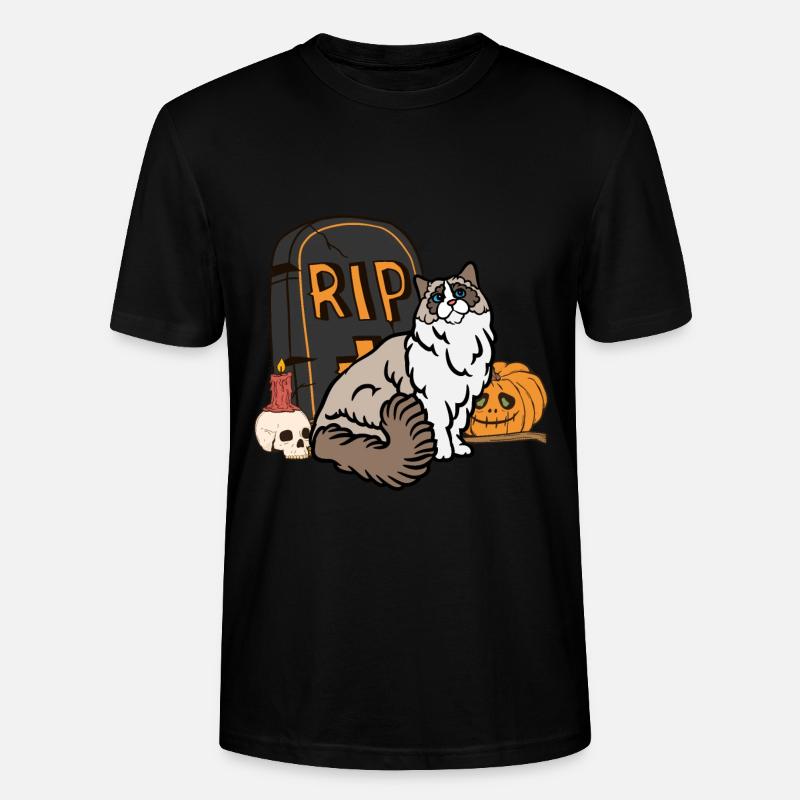 Mignon Chat d’Halloween Ragdoll - T-shirt bio CRAFTER Stanley Stella Unisexe - noir